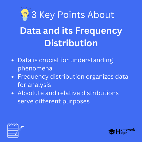 Data and its Frequency Distribution