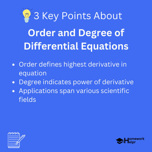 Order and Degree of Differential Equations