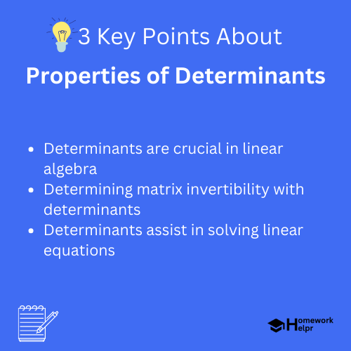 Properties of Determinants