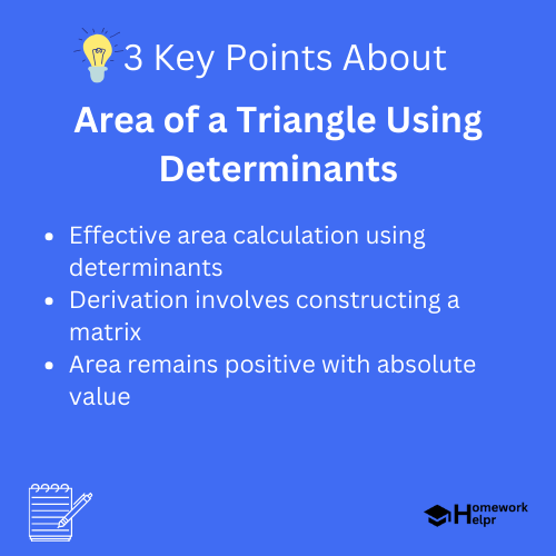 Area of a Triangle Using Determinants