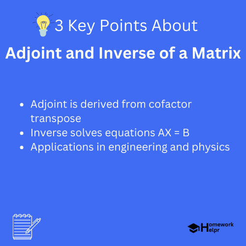 Adjoint and Inverse of a Matrix