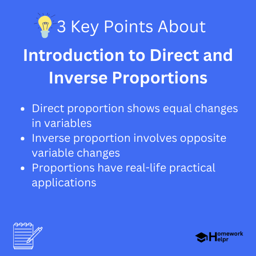 Introduction to Direct and Inverse Proportions