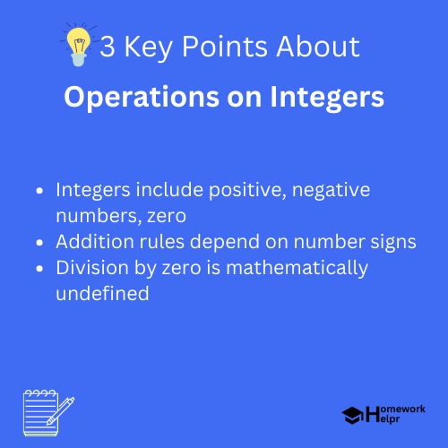 Operations on Integers