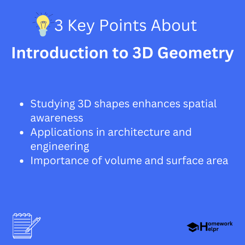 Introduction to 3D Geometry