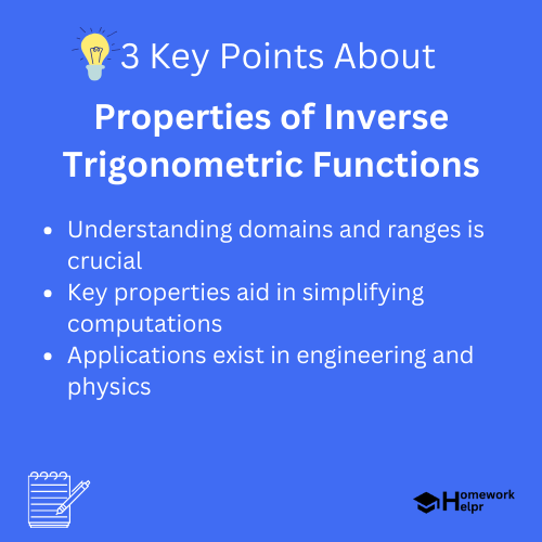 Properties of Inverse Trigonometric Functions