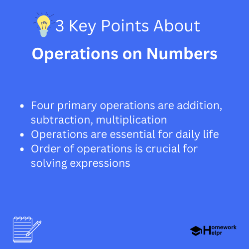 Operations on Numbers