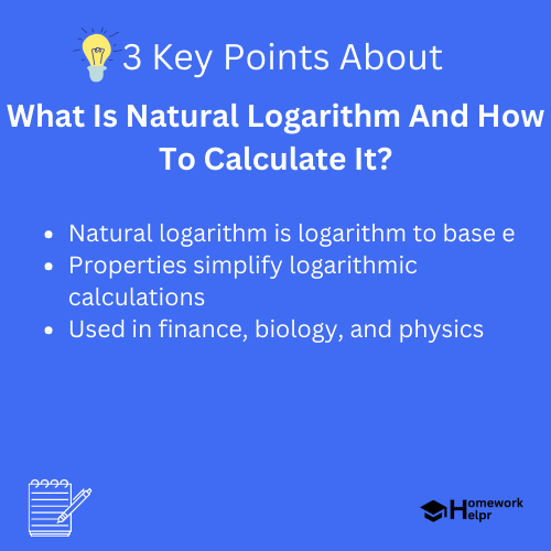 What Is Natural Logarithm And How To Calculate It