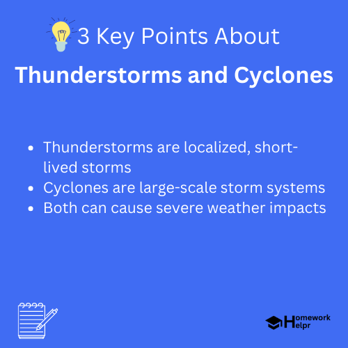 Thunderstorms and Cyclones