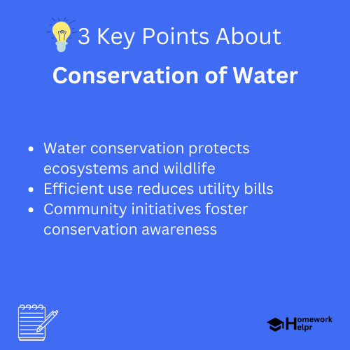 Conservation of Water