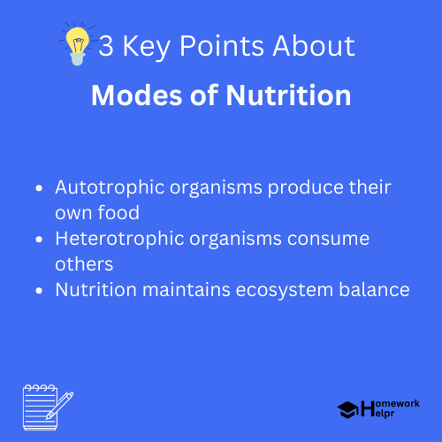 Modes of Nutrition