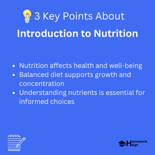 Introduction to Nutrition