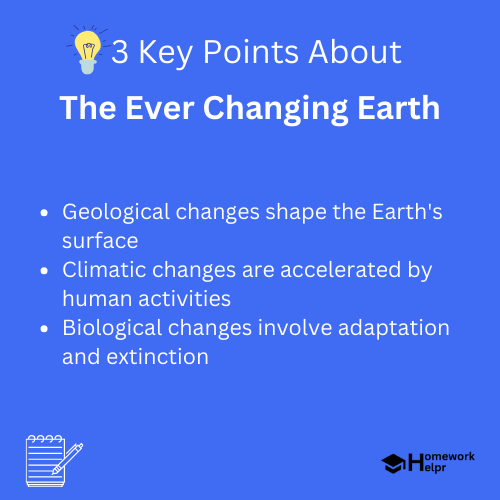 The Ever Changing Earth