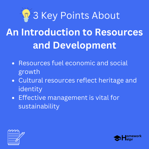 An Introduction to Resources and Development