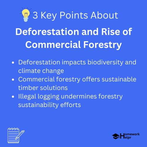 Deforestation and Rise of Commercial Forestry