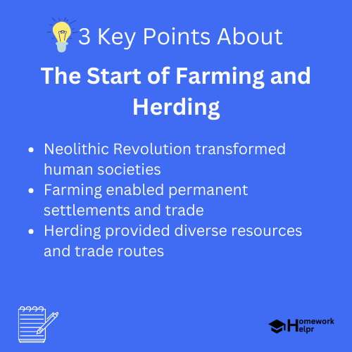 The Start of Farming and Herding