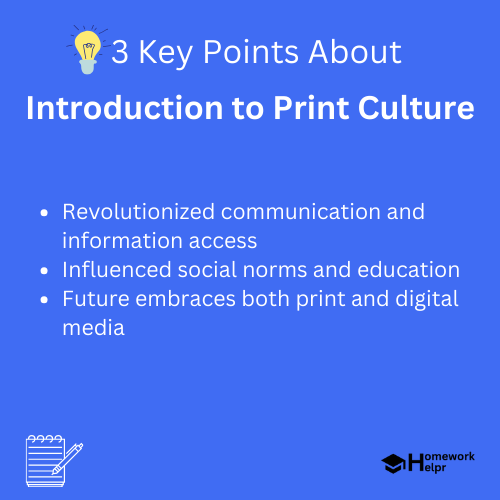 Introduction to Print Culture