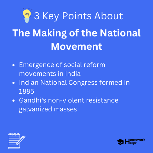 The Making of the National Movement