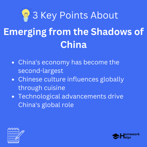 Emerging from the Shadows of China