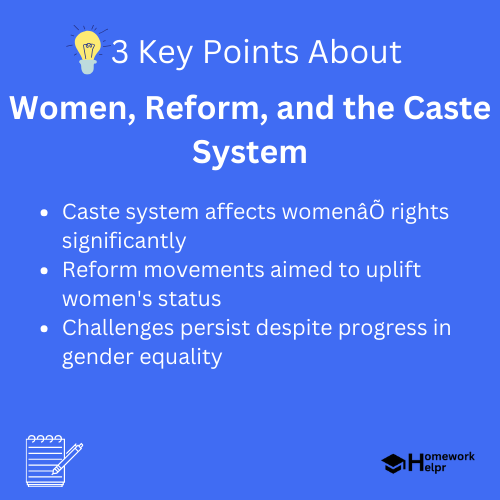 Women, Reform, and the Caste System