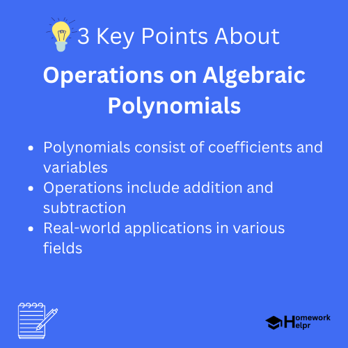 Operations on Algebraic Polynomials