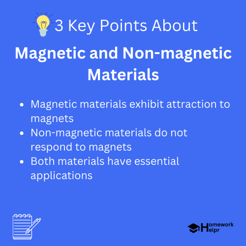 Magnetic and Non-magnetic Materials