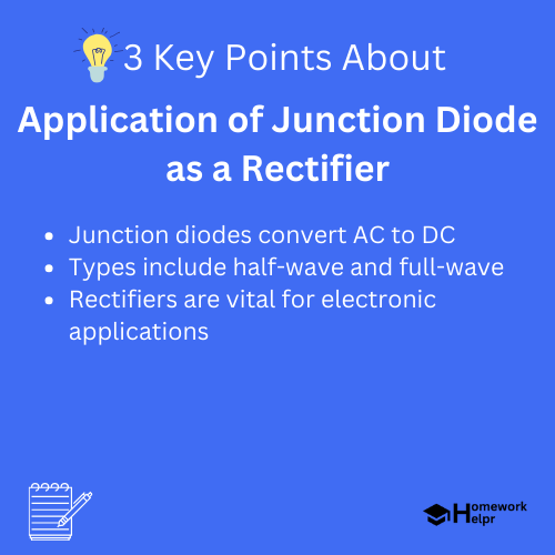 Application of Junction Diode as a Rectifier