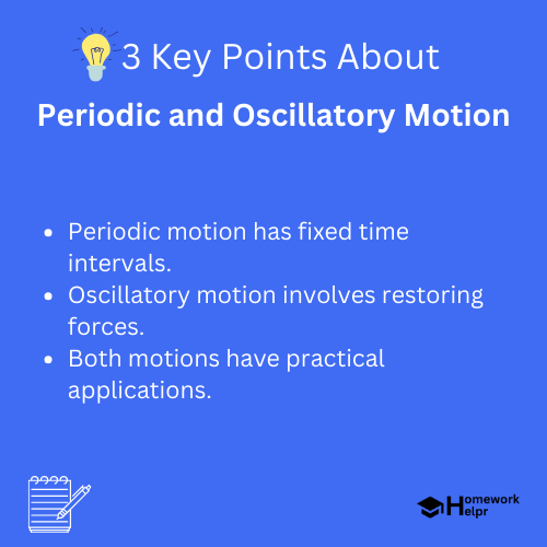 Periodic and Oscillatory Motion