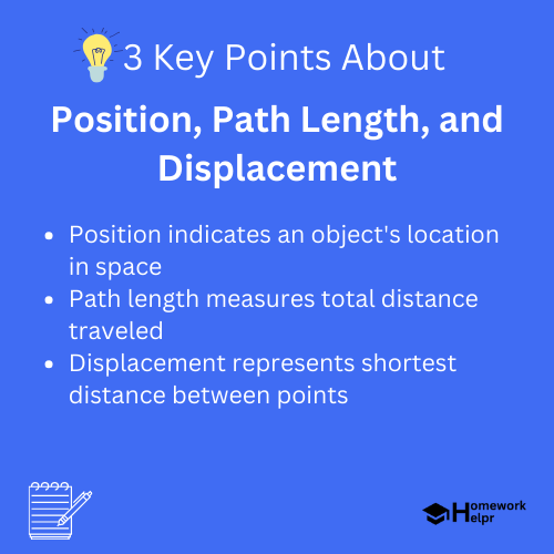 Position, Path Length, and Displacement