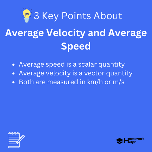 Average Velocity and Average Speed