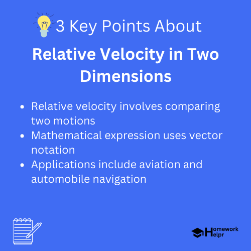 Relative Velocity in Two Dimensions