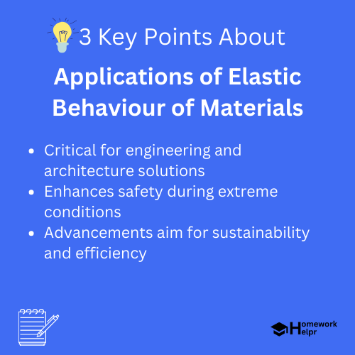 Applications of Elastic Behaviour of Materials