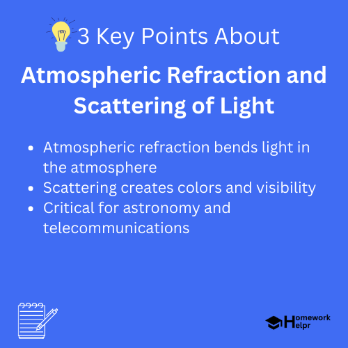 Atmospheric Refraction and Scattering of Light