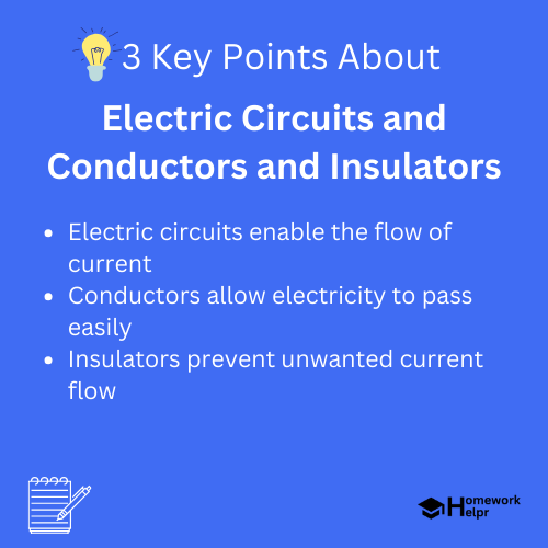 Electric Circuits and Conductors and Insulators