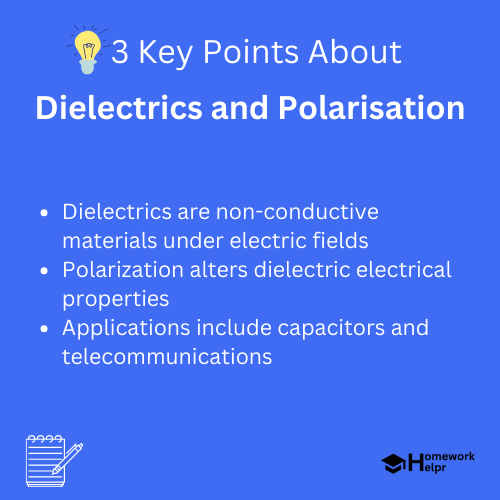 Dielectrics and Polarisation