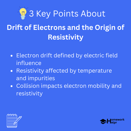 Drift of Electrons and the Origin of Resistivity