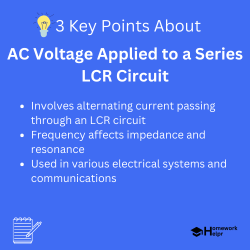 AC Voltage Applied to a Series LCR Circuit