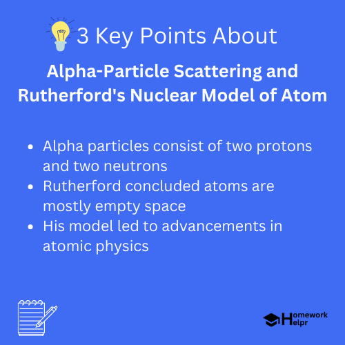 Alpha-Particle Scattering and Rutherford’s Nuclear Model of Atom