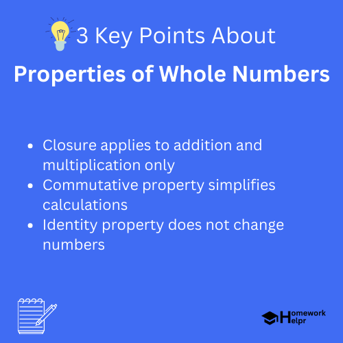 Properties of Whole Numbers