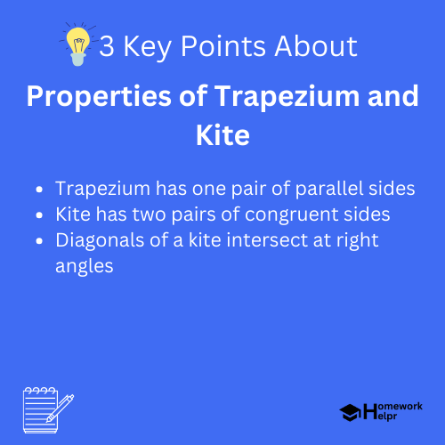 Properties of Trapezium and Kite