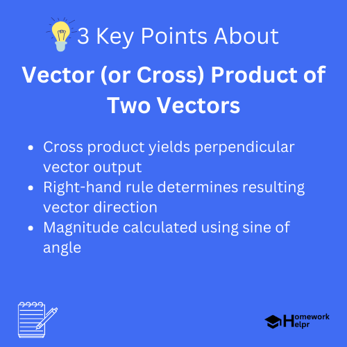 Vector (or Cross) Product of Two Vectors