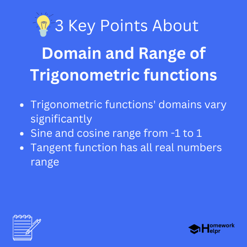 Domain and Range of Trigonometric functions