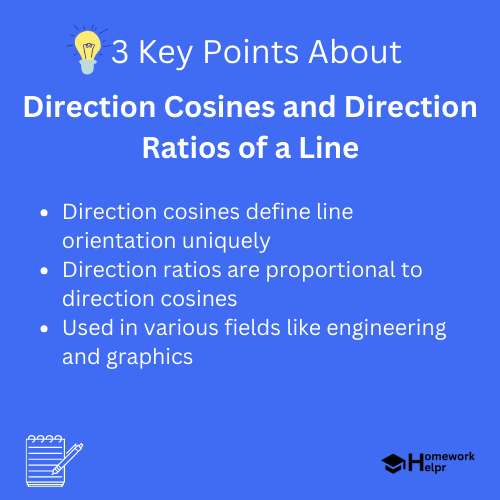 Direction Cosines and Direction Ratios of a Line