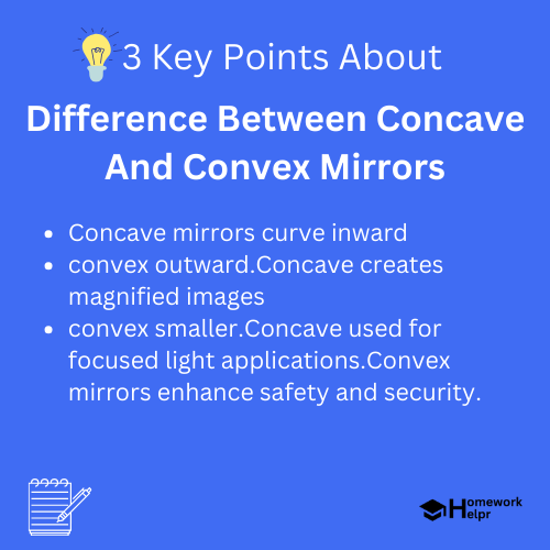 Difference Between Concave And Convex Mirrors