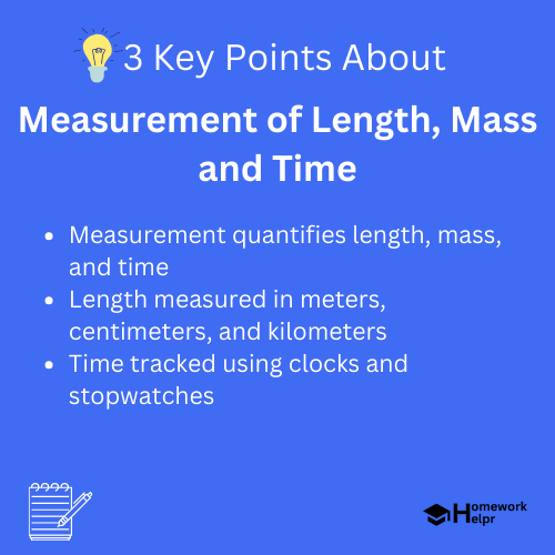 Measurement of Length, Mass and Time