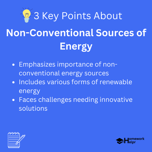 Non-Conventional Sources of Energy