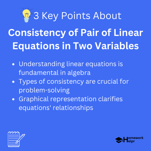 Consistency of Pair of Linear Equations in Two Variables