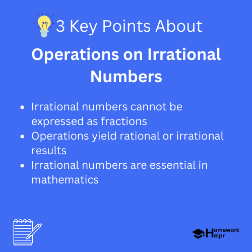 Operations on Irrational Numbers