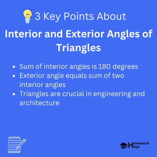 Interior and Exterior Angles of Triangles