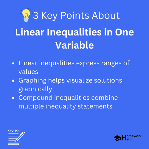 Linear Inequalities in One Variable