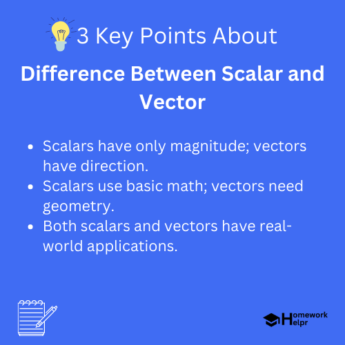 Difference Between Scalar and Vector